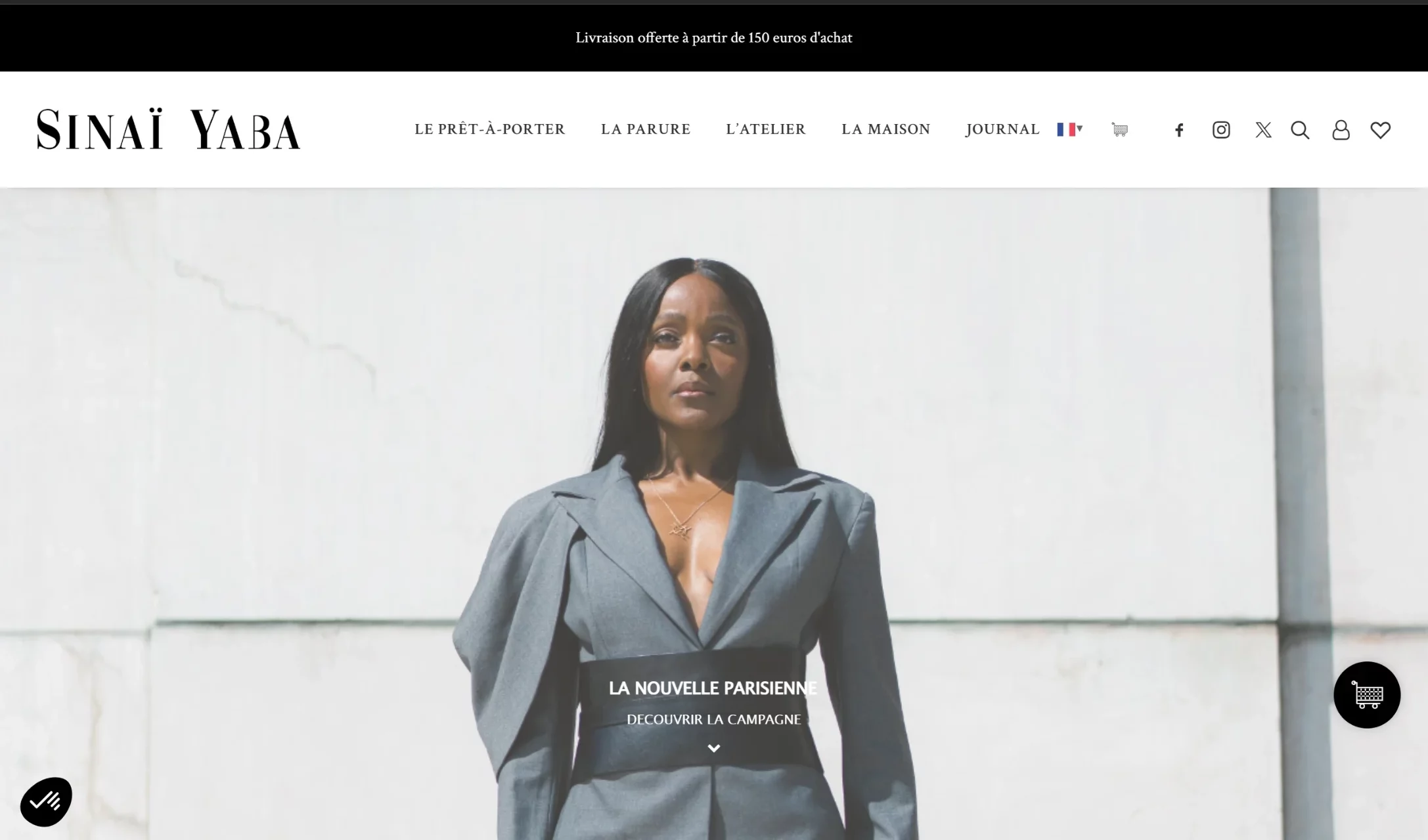 Sinaï YABA - Cas client - Projet client - Refonte de site internet e-commerce de Céline GANA, en île de France près de Paris - extrait page Accueil 2