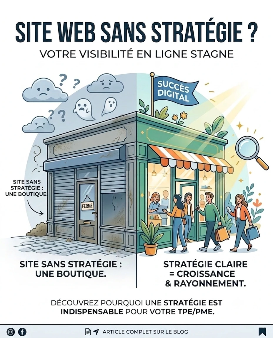 Image de couverture de l'article de Céline GANA - Site web sans stratégie - Votre visibilité en ligne stagne