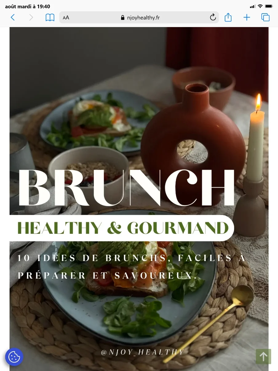 Céline GANA - Photo ebook Brunch Healthy & Gourmands - de Njoy Healthy sur le blog de recette njoyhealthy.fr