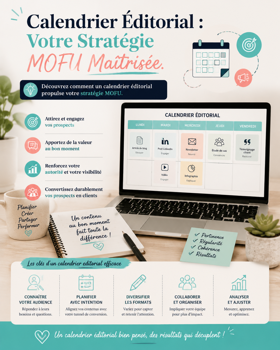 Céline GANA - Image de couverture de l'article Calendrier Éditorial Votre Stratégie MOFU Maîtrisée